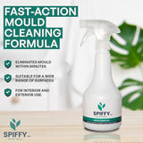 Spiffy Pro - Fast Action Mould Remover Spray - Professional Formula Up To 3x Stronger Than Leading Brands - 500ml