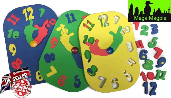 20x Job Lot Foam Home Schooling Teaching Time Learning Educational Clock