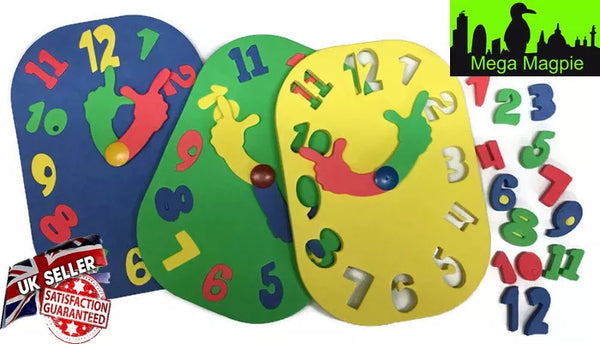 48x Job Lot Foam Home Schooling Teaching Time Learning Educational Clock