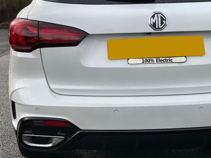 MG5 or MG HS etc Electric Car Rear Number Plate bar Vinyl Sticker 100% Electric