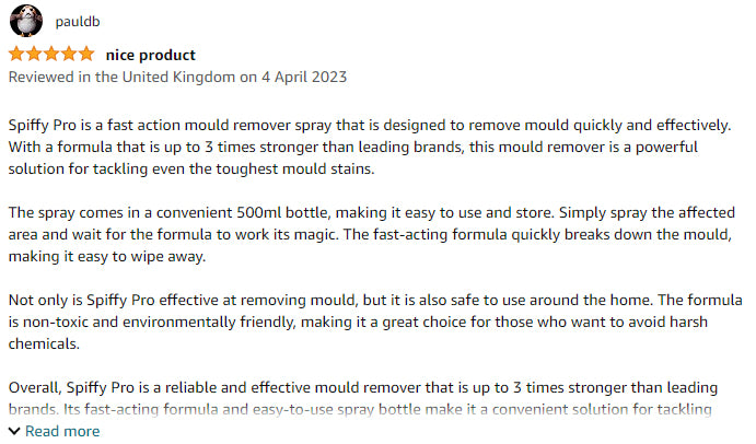 12X Spiffy Pro - Fast Action Professional Strong Mould Remover Spray 3x Stronger