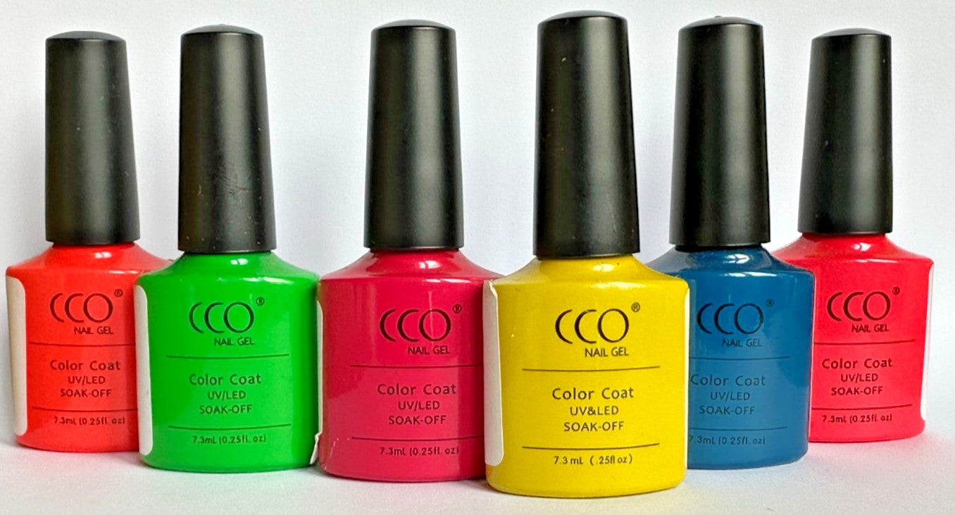 CCO UV Led Soak Off Nail Art Gel Polish Full Colour Top Base Coat 7,3ml Batches