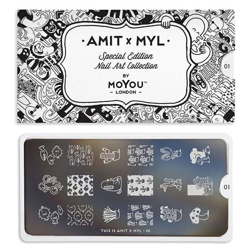 MoYou Stamping Plate Polish Lacquer Stamp Mats Glitter Top Coat Gifts Etc