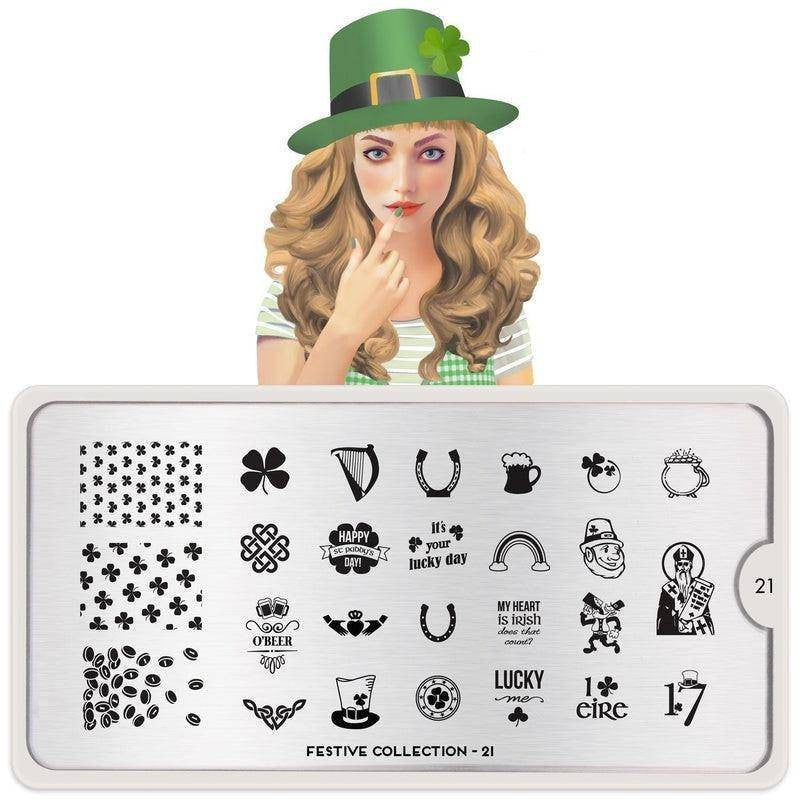 MoYou Stamping Plate Polish Lacquer Stamp Mats Glitter Top Coat Gifts Etc