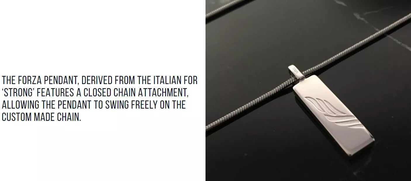 MENS NECKLACE PENDANT (925 STERLING SILVER, 18K GOLD OR GUN METAL) SNAKE CHAIN