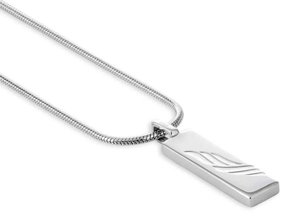 MENS NECKLACE PENDANT (925 STERLING SILVER, 18K GOLD OR GUN METAL) SNAKE CHAIN