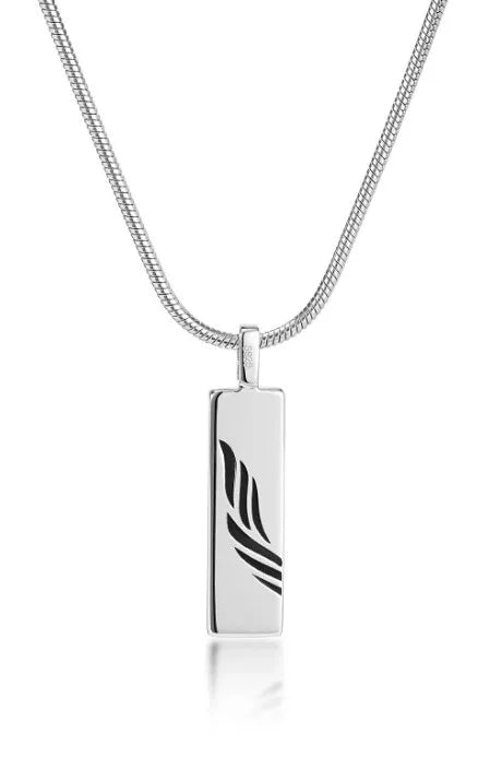 MENS NECKLACE PENDANT (925 STERLING SILVER, 18K GOLD OR GUN METAL) SNAKE CHAIN