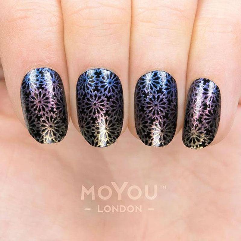 MoYou Stamping Plate Polish Lacquer Stamp Mats Glitter Top Coat Gifts Etc