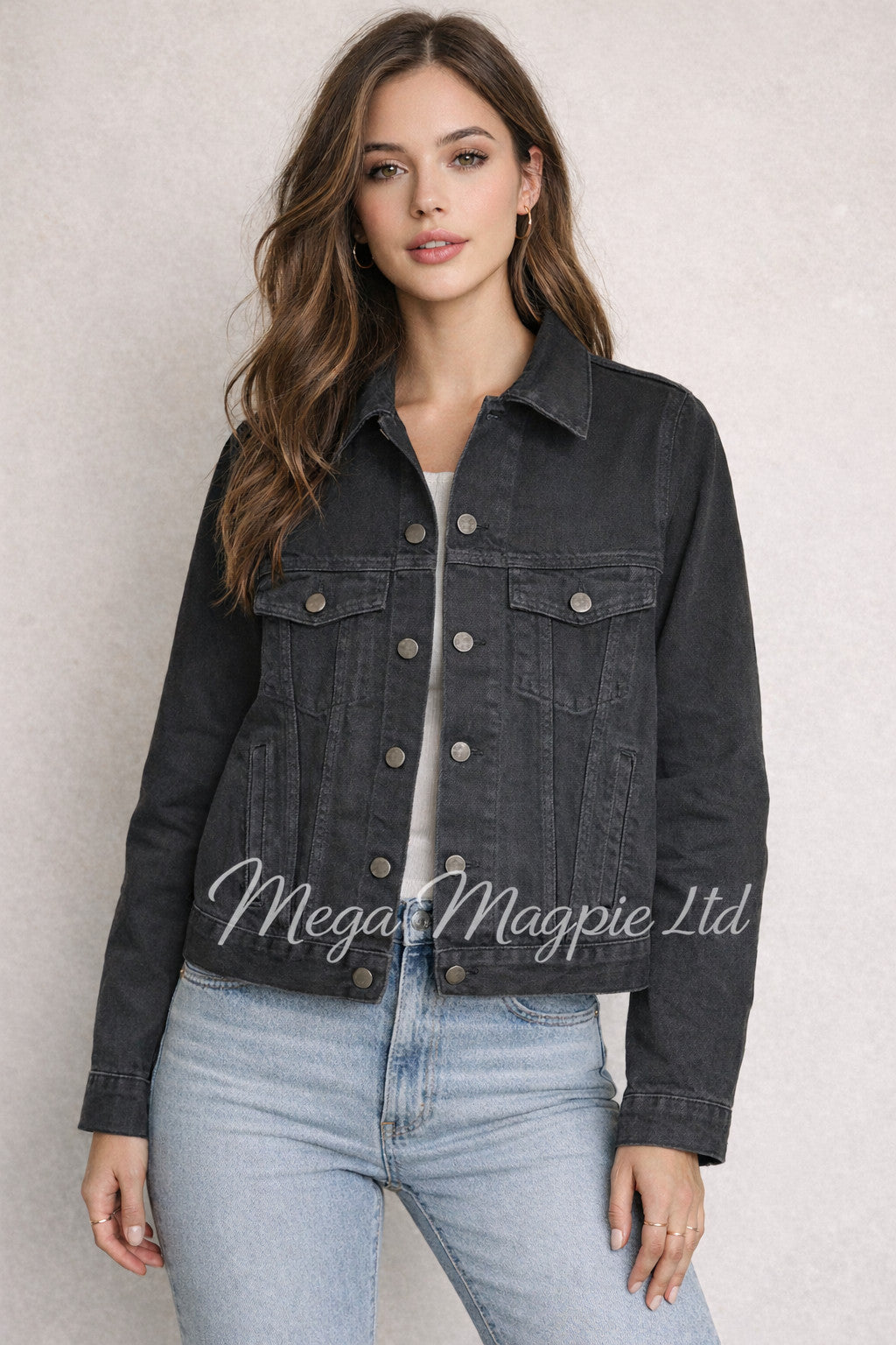 RAEY JK3357 Denim Jacket Black Ladies Oversized Jacket ALL SIZES RRP £250