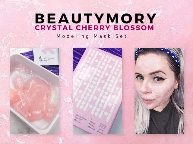 20x BEAUTYMORY Crystal Cherry Blossom Modelling Deluxe Pamper Face Mask kit RRP £9