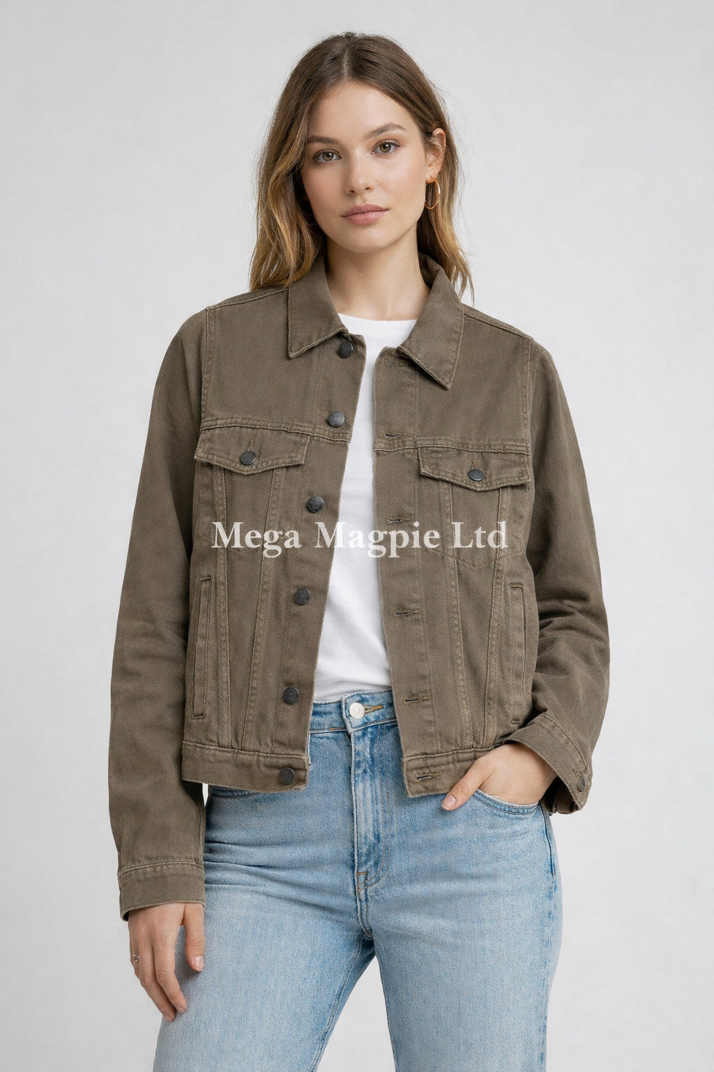 RAEY JK3357 Denim Jacket Brown Ladies Oversized Jacket ALL SIZES RRP £250