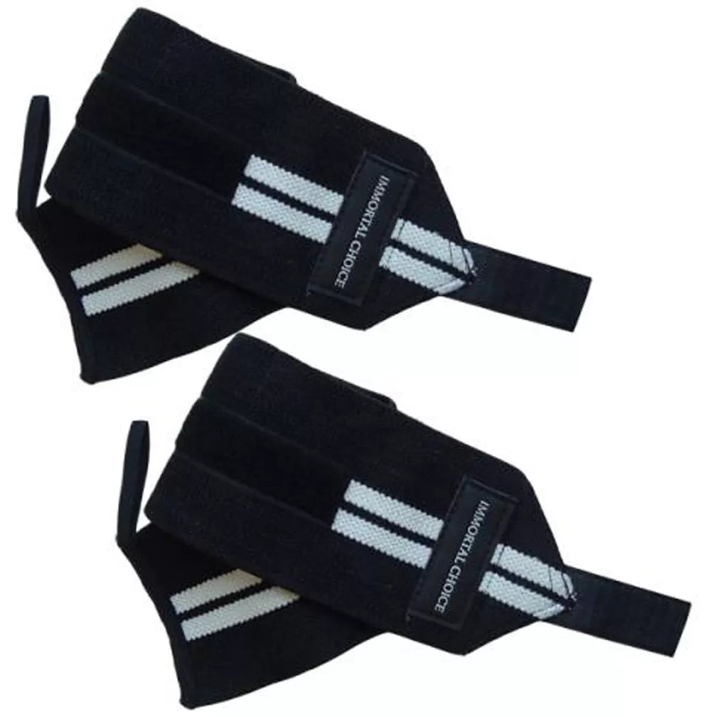 2x Immortal Choice Weight Lifting Wrist Wraps Supports Gym Training Fist Straps