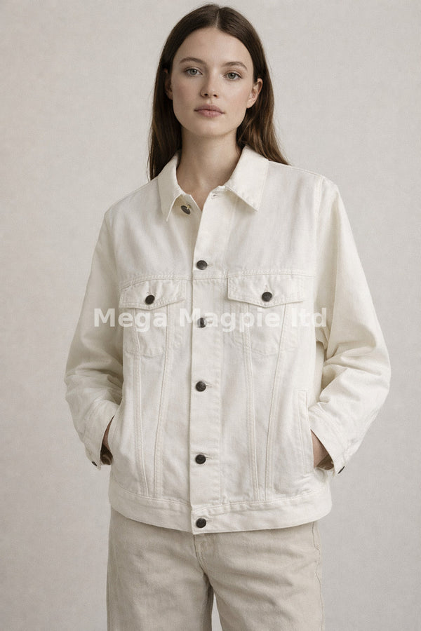 RAEY JK3357 Denim Jacket White Ladies Oversized Jacket ALL SIZES