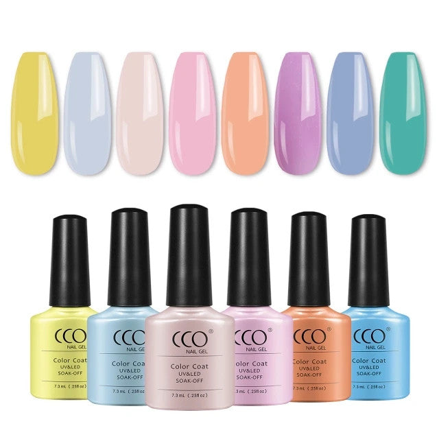 CCO UV Led Soak Off Nail Art Gel Polish Full Colour Top Base Coat 7,3ml Batches