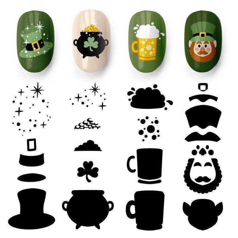 MoYou Stamping Plate Polish Lacquer Stamp Mats Glitter Top Coat Gifts Etc