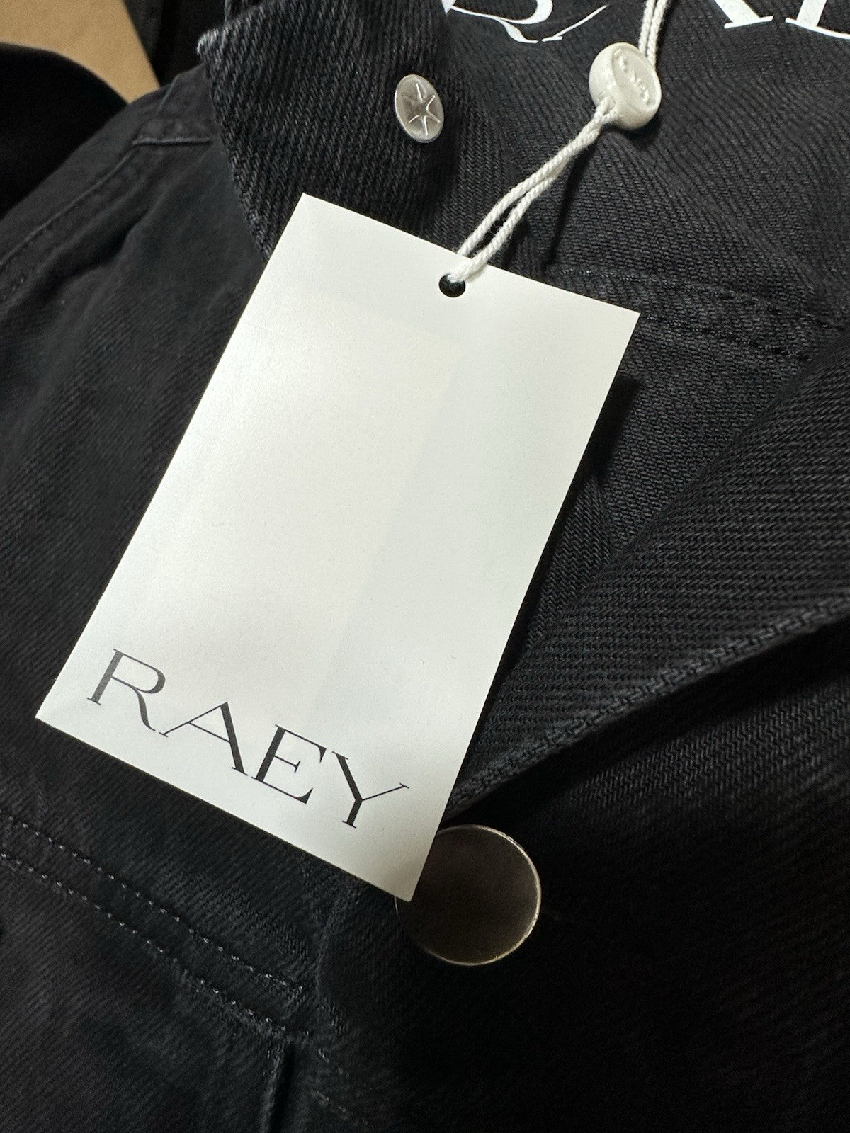 RAEY JK3357 Denim Jacket Black Ladies Oversized Jacket ALL SIZES RRP £250