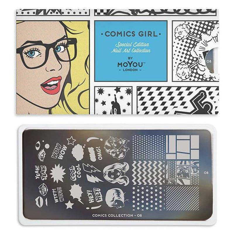 MoYou Stamping Plate Polish Lacquer Stamp Mats Glitter Top Coat Gifts Etc