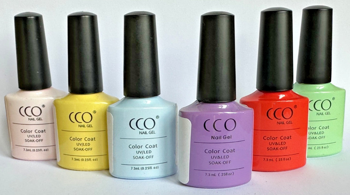 CCO UV Led Soak Off Nail Art Gel Polish Full Colour Top Base Coat 7,3ml Batches
