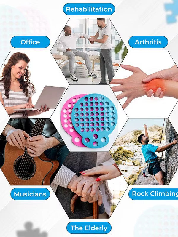 Multi Hole Finger Hand Exerciser Grip Strengthener Stretcher Resistance Band