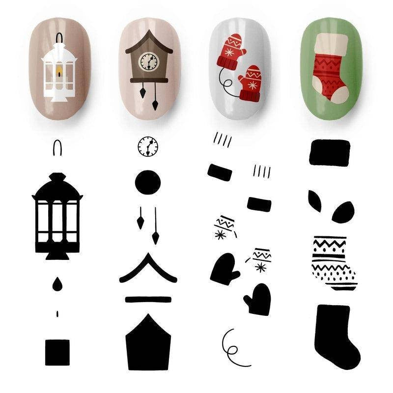 MoYou Stamping Plate Polish Lacquer Stamp Mats Glitter Top Coat Gifts Etc