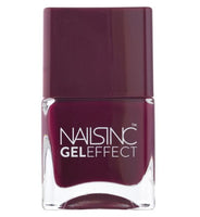 Nails inc Gel effect Kensington high street Nail Polish Deep wine red burgandy