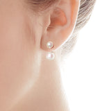 Majorica Timeless White Front and Back Earrings 14994.01.2.000.010.1