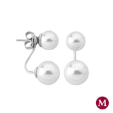 Majorica Timeless White Front and Back Earrings 14994.01.2.000.010.1