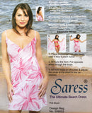 Saress The Ultimate Beach Dress uk 14 16 cover up swim wrap sarong kaftan Pink